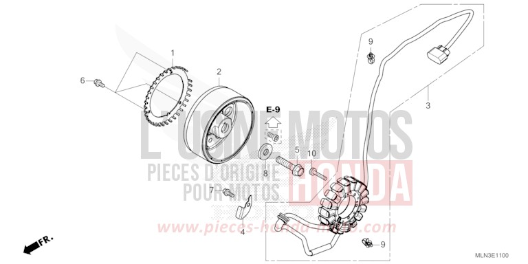 GENERATOR von Africa Twin Mechanik PEARL GLARE WHITE (NHB53H) von 2024
